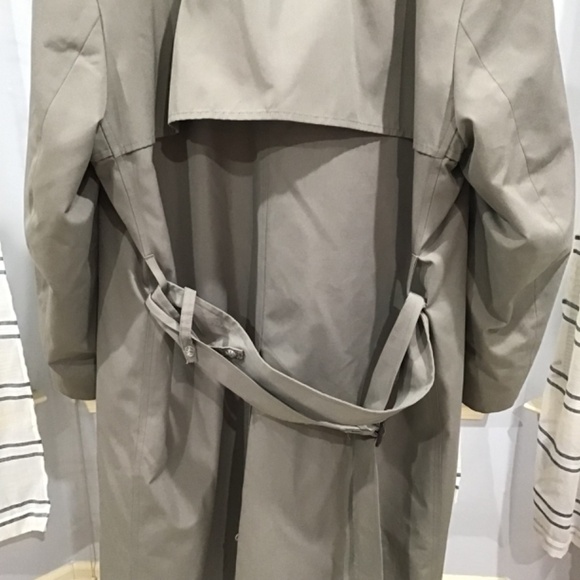 New Without Tags London Fog Men Size 42 Short Westwood Gray Trench Coat Classic - Picture 8 of 12